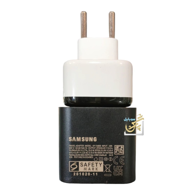 شارژر 25w وات واقعی اصلی ویتنام باندل همراه با کابل اورجینال ویتنام وتبدیل 3به 2 هادرن گارانتی شرکتی یک ساله هر سه کالا