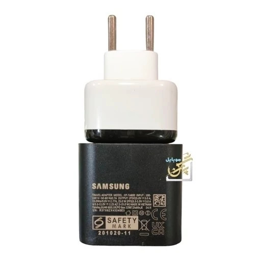 شارژر 25W سامسونگ اورجینال با تبدیل هادرون اصلی شارژ فوق سریع تمام مدل ها از نسل 4 به بعدسری AوS گارانتی یک ساله محصول