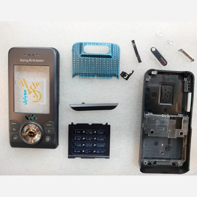 قاب W580 سونی اریکسون w580 اصل کره w580با شاسی کامل صفحه کلید و تمام اجزای قاب رنگ مشکی سبز و..