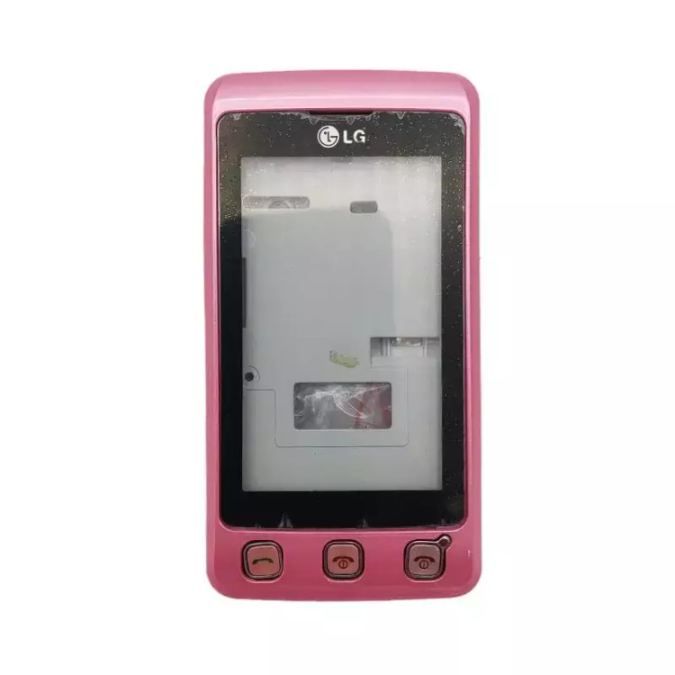 قاب lg kp500قاب شاسی گوشی kp500اصل کره رنگ صورتی مایل به روز گلد تمام اجزای قاب موجود هستن