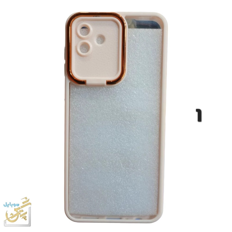 کاور A04 سامسونگ گارد A04پشت شفاف درجه یک محافظ لنز دار داری هولدر نشیمن گوشی
