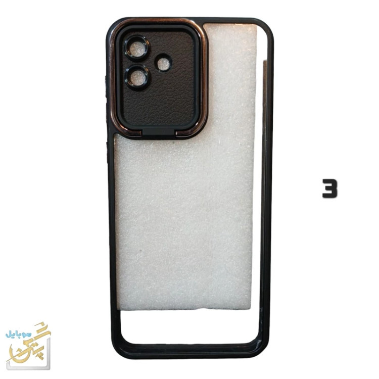 کاور A04 سامسونگ گارد A04پشت شفاف درجه یک محافظ لنز دار داری هولدر نشیمن گوشی