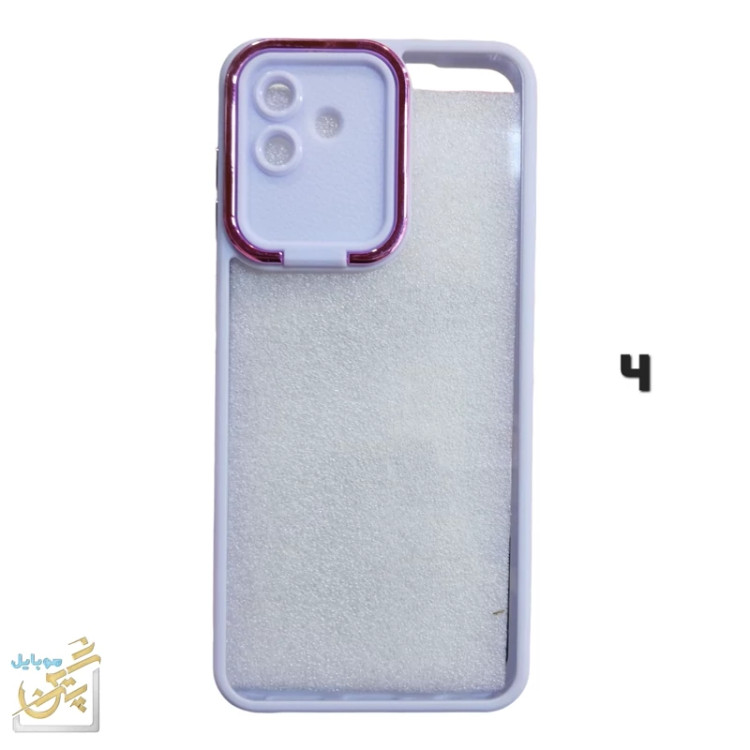 کاور A04 سامسونگ گارد A04پشت شفاف درجه یک محافظ لنز دار داری هولدر نشیمن گوشی