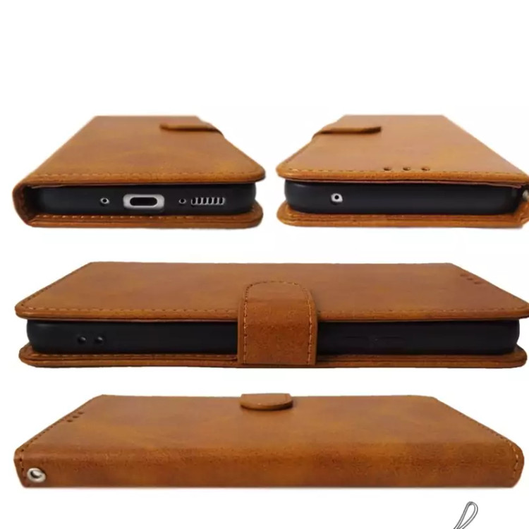 کیف A20s Samsung چرمی درجه یکgalaxy A20sکیف استندشو همراه با بند مچی با خرید کیف تصویرlcd گوشی رو تضمین کن جا کارتی دار