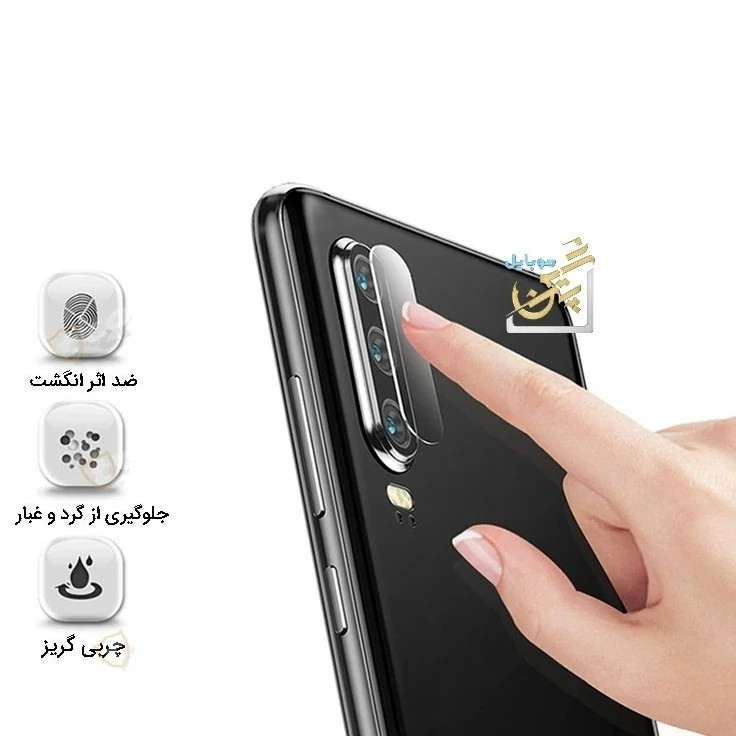 گلس لنز سامسونگ Galexy A20s سه بعدی پوشش کامل لنز اطراف لنز شیشه لنز چسبندگی بالا دوام بالا شفافیت 100 درصد