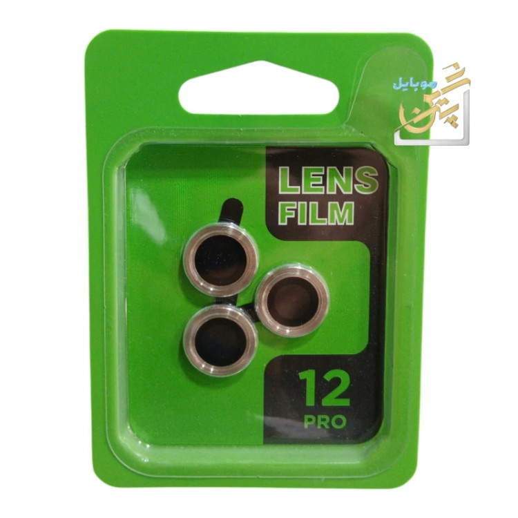 گلس لنز آیفون 12 pro سه بعدی پوشش کامل لنز اطراف لنز شیشه لنز چسبندگی بالا دوام بالا شفافیت 100 درصد