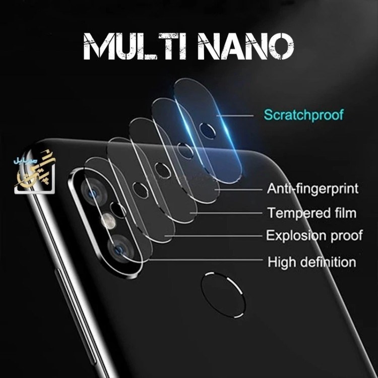 گلس لنز شیائومی Redmi 9 سه بعدی پوشش کامل لنز اطراف لنز شیشه لنز چسبندگی بالا دوام بالا شفافیت 100 درصد