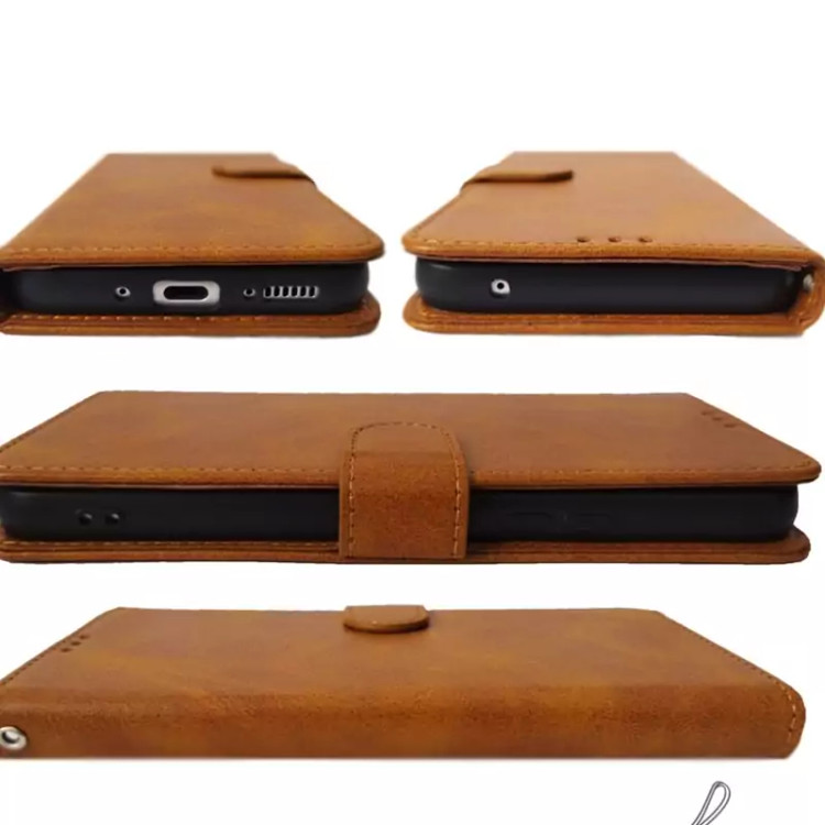 کیف A55 Samsung چرمی درجه یکgalaxy A55 کیف استندشو همراه با بند مچی با خرید کیف تصویرlcd گوشی رو تضمین کن جا کارتی دار