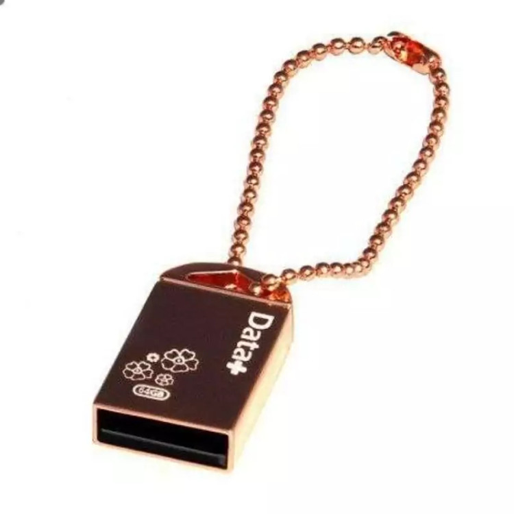 فلش 64گیگ 64G دیتا پلاس مدل ROSE GOLDگارانتی ماداملعمر USB3 سرعت انتقال بالا ضد آب ضد ضربه ضد گرد و غبار رنگ روز گلد