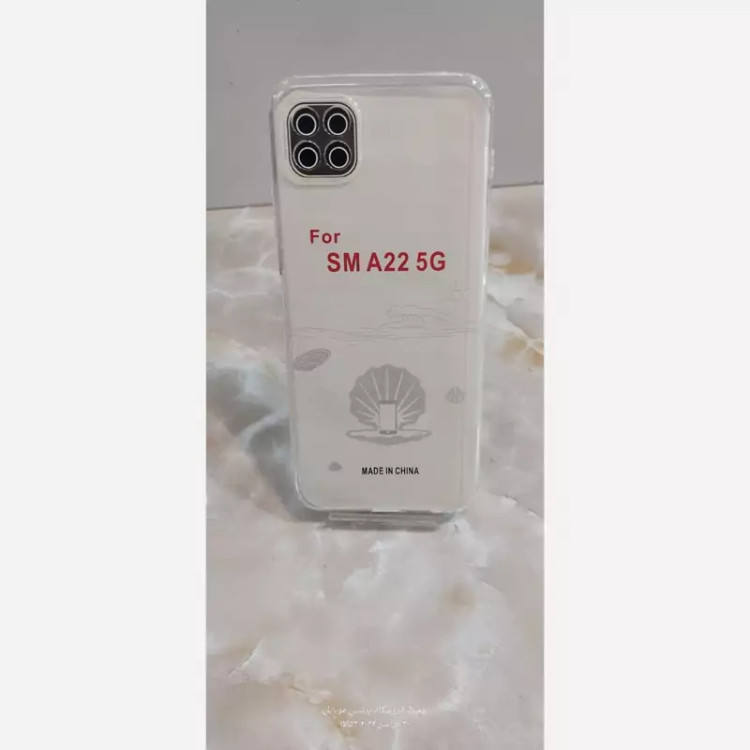 کاور A22 5g کاور A225G شفاف کامل ژله ای همراه با درپوش شارژ و هندزفری