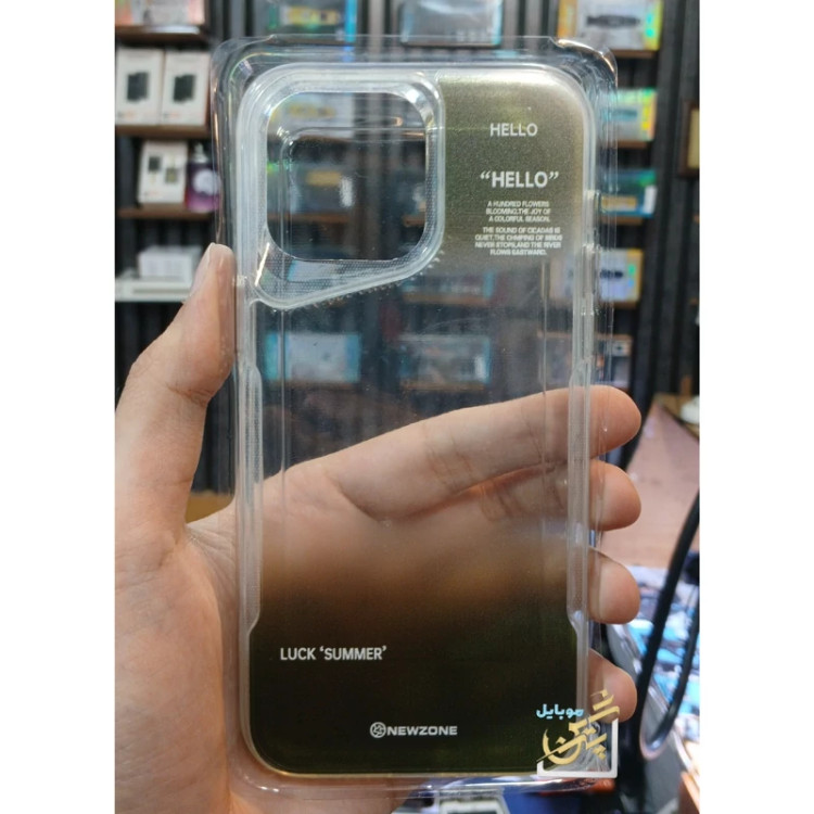 کاور آیفون 14 پرو مکس14 pro max شفاف مدل NEW ZONE در دو گرادیانت رنگی خاص new zone