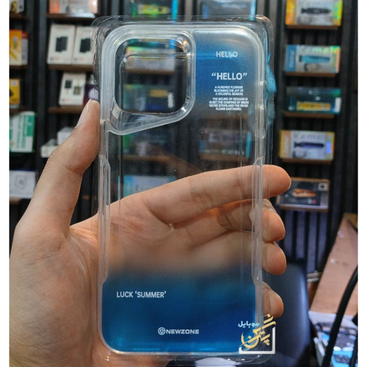 کاور آیفون 14 پرو مکس14 pro max شفاف مدل NEW ZONE در دو گرادیانت رنگی خاص new zone