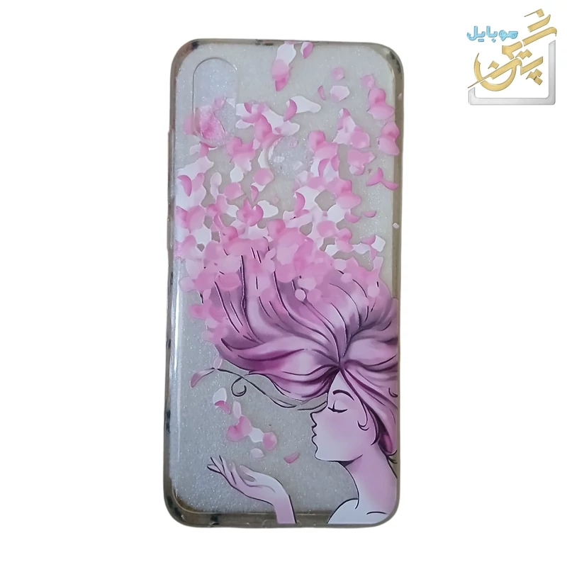کاور ردمی 6 ایکس کاور redmi 6 x کاور طرح دار عروسکی صورتی شیائومی 6x