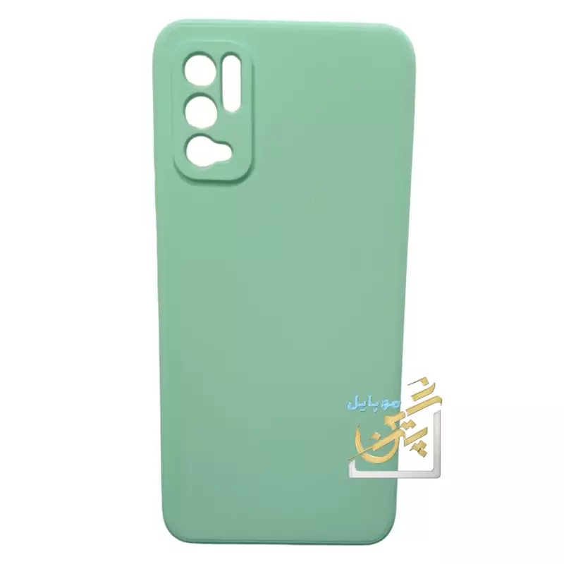 کاور گوشی شیائومی  xiaomi poco m3 pro سیلیکونی سبز پاستلی