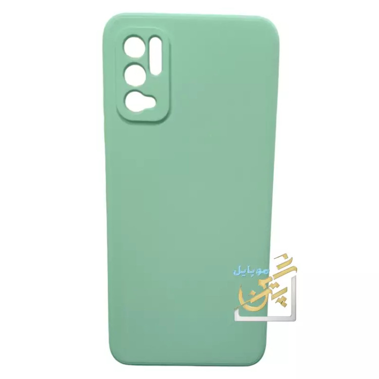 کاور گوشی شیائومی xiaomi poco m3 pro سیلیکونی سبز پاستلی