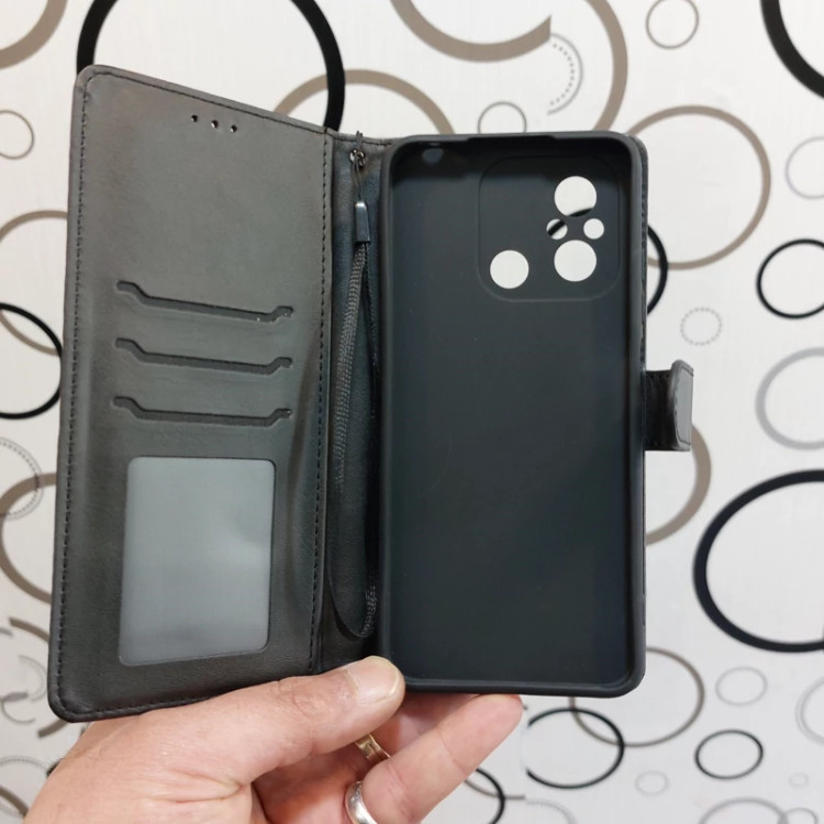 کیف redmi 12c درب دار همراه با بند مچی کیف شیائومی redmi 12c