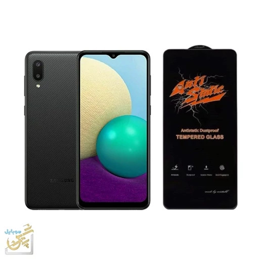 گلس گلکسی A02 مدل Meitubl آنتی استاتیک جنس گلس شیشه ای چسبندگی بالا ضد خش اب گریز a02