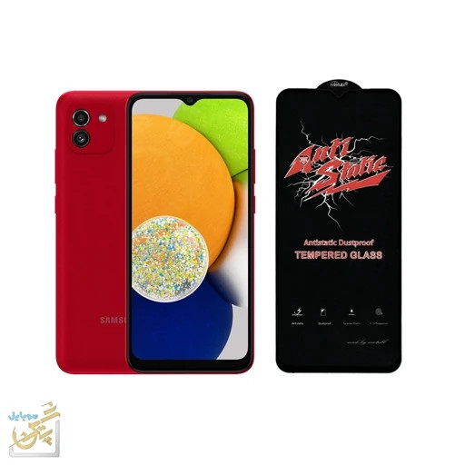 گلس گلکسی A03 مدل Meitubl آنتی استاتیک جنس گلس شیشه ای چسبندگی بالا ضد خش اب گریز a03