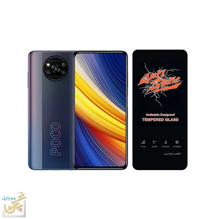 گلس گوشی شیائومی Poco X4 محافظ صفحه نمایش تمام صفحه آنتی استایک Meitubl چسب قوی ضد خش آب گریز ضد ضربه