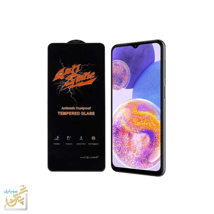 گلس گلکسی A23 5G مدل mietubl آنتی استاتیک جنس گلس شیشه ای چسبندگی بالا ضد خش اب گریز
