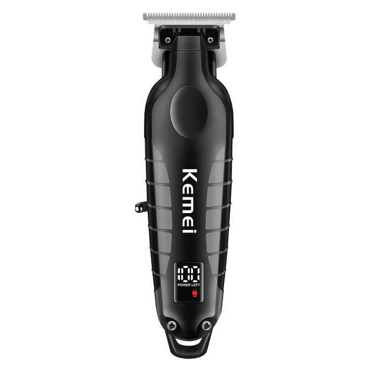 ماشین اصلاح موی سر و صورت کیمی مدل KM-2293 با تیغه کربن استیل خودتیز شونده، موتور 6000 دور در دقیقه، طراحی ارگونومیک، شانه قابل تنظیم 1 تا 3 میلیمتر و باتری 1200 میلیآمپر ساعت با شارژ و عملکرد 180 دقیقهای