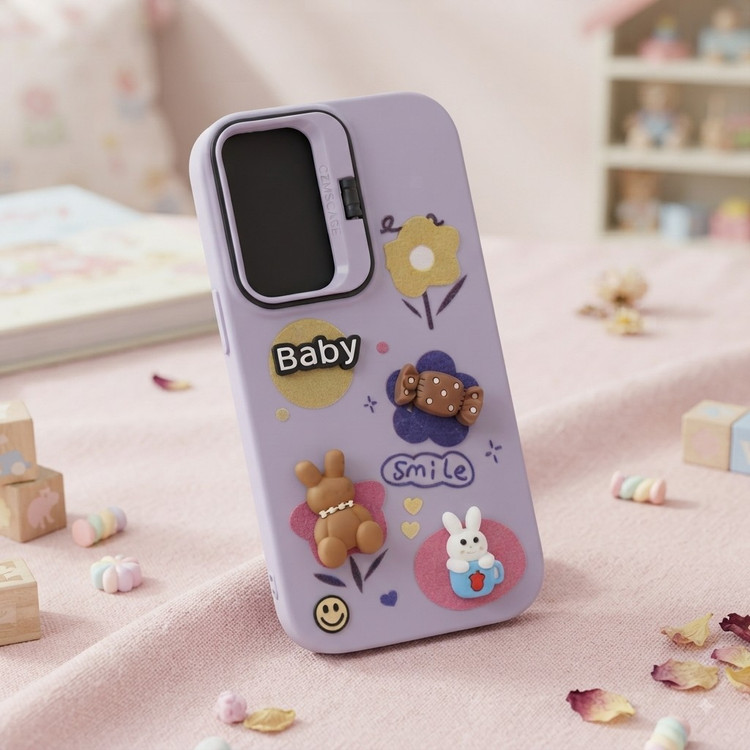 کاورa36 عروسکی گوشی سامسونگ مدل Galaxy A36 عروسک برجسته مقاوم در برابر ضربه قابل شستشو هولدر شو رنگ ثابت A36