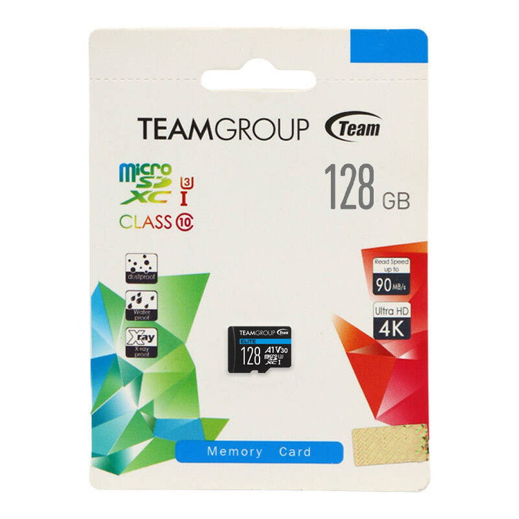 کارت حافظه microSDXC تیم گروپ مدل ELITE کلاس 10 استاندارد UHS-I U3 سرعت 90MBps ظرفیت 128 گیگابایت
